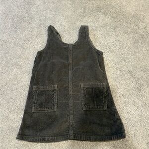 Kids Casual Corduroy Dress - Black